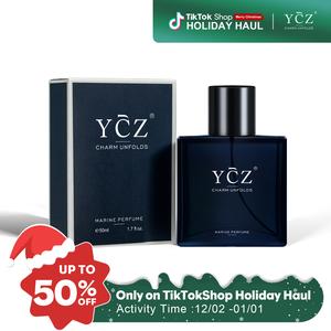 YCZ Midnight Marine Eau De Parfum - Unisex 50ml Ocean Fresh Scent Premium Aromatic Woody Fragrance with Bergamot Coconut Amber for Him & Her Bold Arabian Perfume | Luxurious Perfume | Christmas Gift