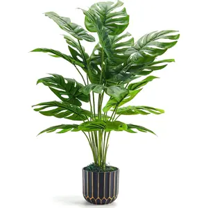 28'' Fake Plants Tall Artificial Monstera Indoor Tree for Living Room Home