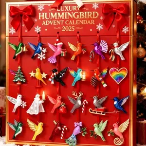 Bird Lover's Christmas Calendar, 24 Days Charming Feather Friends, Elegant Holiday Home Decor, Unique Christmas Gift, Christmas Ornaments