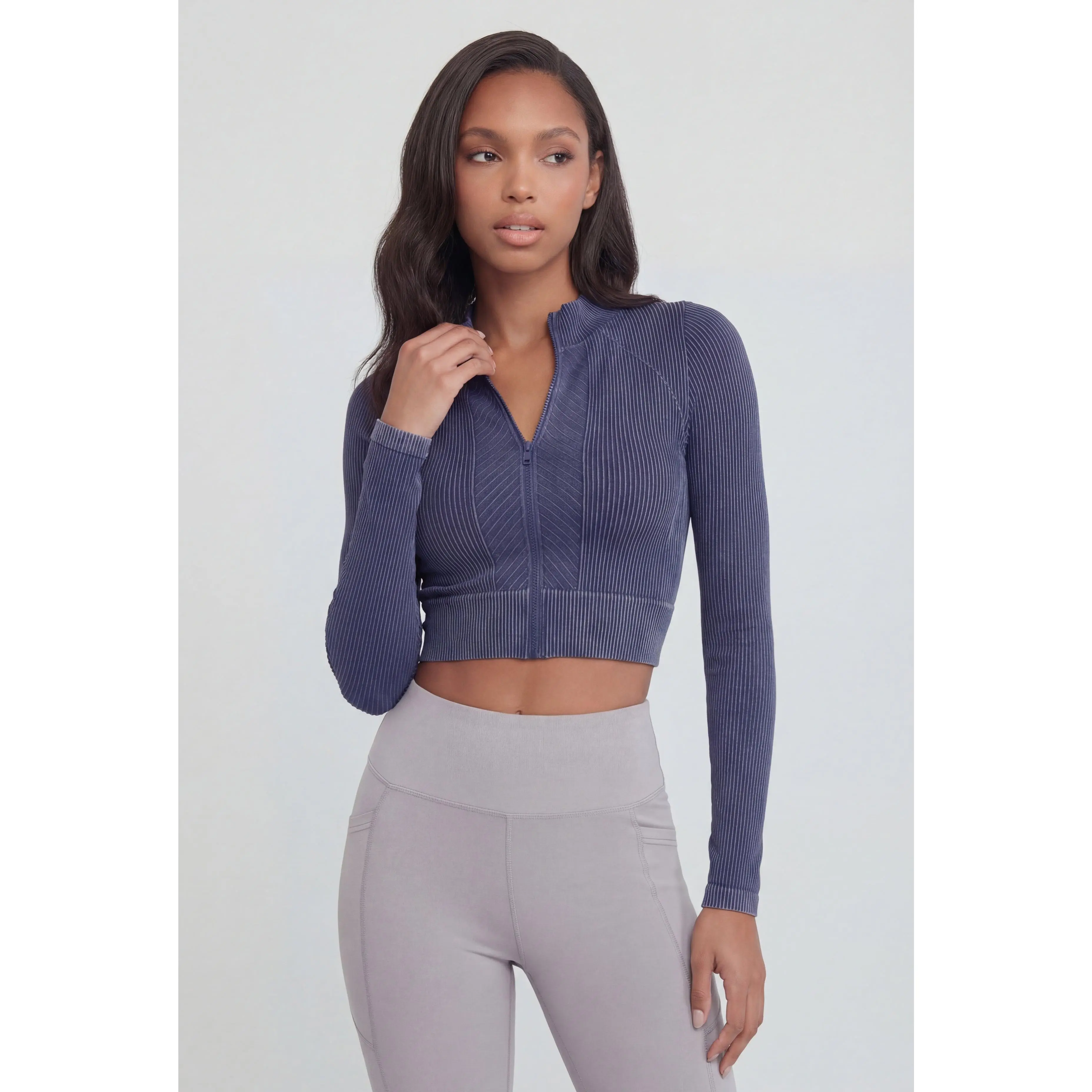 Compression Rib High Neck Track Jacket