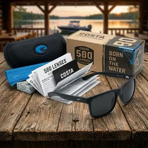 Costa Del Mar Black Mirror Shades – Complete Accessories Package
