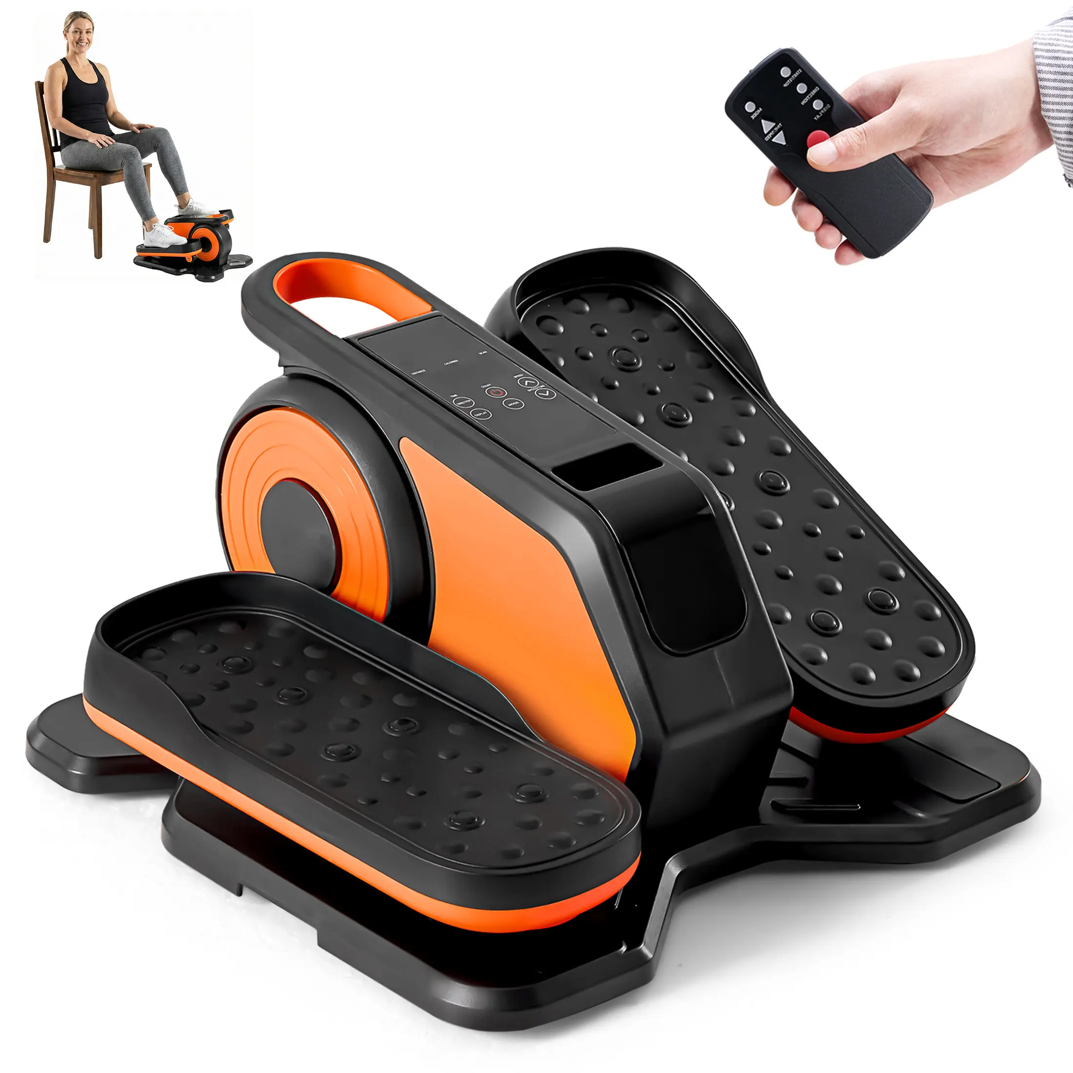 Under-Desk Elliptical Machine, Compact Mini Pedal Exerciser for Seniors & Office Workers, Ultra-Quiet with Remote, 12 Adjustable Speeds & LED Display for Home & Office Fitness, Adjustable Speed, Mini Elliptical Cross Trainers, Fitness For Ever