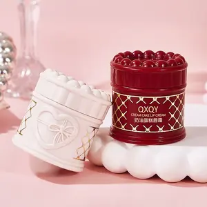 Qxqy Creme Cake Lipstick Rich Color Full Volume Matte Soft Smooth Non-Drying No Wrinkles Best Gift Choice Daily Makeup Perfect Present