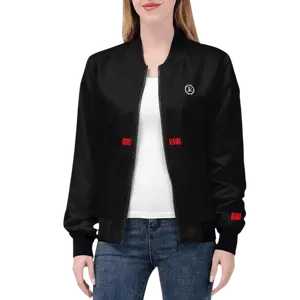 WOMEN'S LIGHTWEIGHT JUDGMENT OF GOD BOMBER JACKET - BLACK