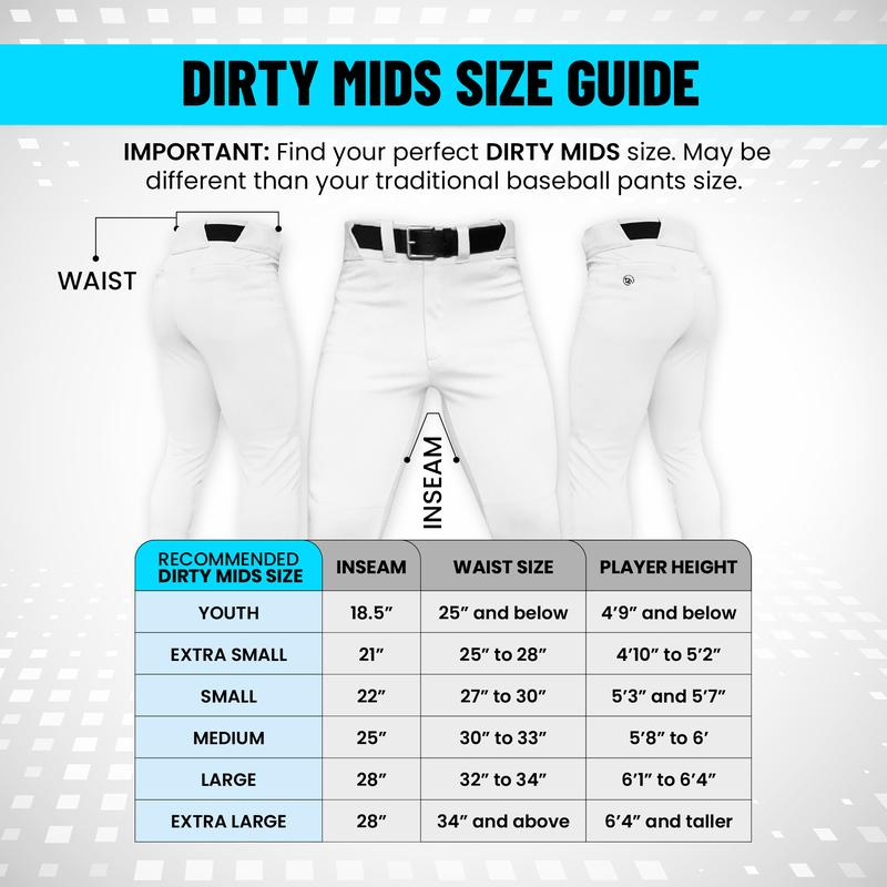 DIRTY MIDS - Piped Baseball Pants – Piped Collection