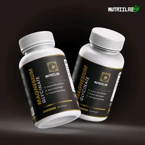 Nutriilab Magnesium Glycinate 2,500mg | Magnesium Complex | 275mg Elemental Magnesium for Sleep,  Muscle, & Nerve Support Vegan, Third Party Tested, Gluten Free, Non-GMO  – 90 Vegan Capsules – High Absorption & Bioavailable