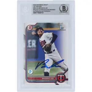 Brooks Lee Minnesota Twins Autographed 2022 Bowman Draft 1st Edition #BD-153 Beckett Fanatics Witnessed Authenticated Card - Fanatics Authentic Certified