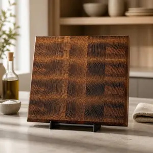 Handcrafted White Oak End Grain Board, 8x7.5x1.5, small cutting board, bar board, hardwood, butcher block style