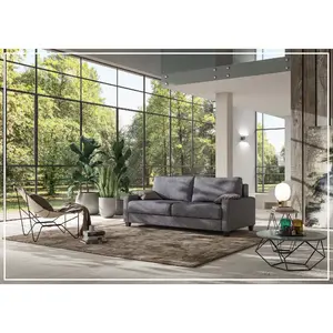 Luonto Nico Fabric Sleeper Sofa in All Sizes With Walnut or Chrome Leg Finish