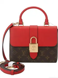 Pre-owned Louis Vuitton Vintage Red Collar Lock Shoulder Bag 20.5*8*15.5cm th260411014