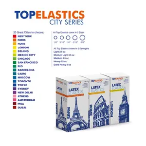 Orthodontic Intraoral Elastic X-Heavy 8oz 1/8" x 3mm - 50 Bag x 100pcs - Surgical Latex - Made in USA - Orthodentalusa Corp.