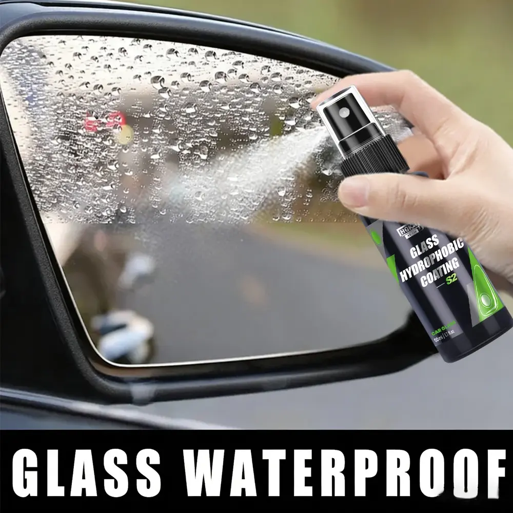 Water Repellent Spray, Hydrophobic Anti-Rain Coating for Car Glass, Windshield & Mirrors, Car Care Spray, Powerful Auto Protection Against Rain & Water Buildup, Car Detailing Products