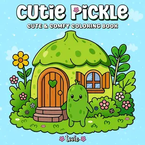 Cutie Pickle: Coloring book for Adults and Kids, Bold and Easy Designs Featuring an Adorable Pickle Character Doing Everyday Tasks