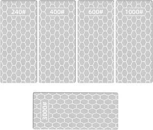 Sharpening Stone for 5 count  Plate Honing Stone for Kitchen Sharpening Dull  Grindstone, 240/400/600/1000/3000 Grit