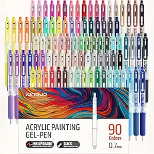 36/54/72/90 Colors 3D Acrylic Gel Pen, Quick-Drying 1.0mm Acrylic Gel Pen, Graffiti Painting Set, Note Taking, Card Making, Color Filling