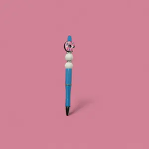 Beaded Pen Doughnut Blue Elegant Diamond Pen with Smooth Ink Flow and Stylish Design for Office or Home Use
