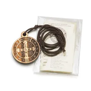 St. Benedict medal made of olive wood