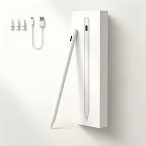 Stylus Pen for iPad ,15 mins Fast Charging Palm Rejection Tilt Sensitivity Works with iPad Air 3/4/5 mini 5/6 6/7/8/9/10 Pro 11" 12.9" White