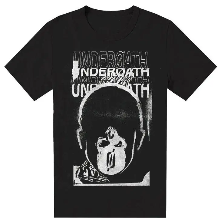 Underoath - Mask - Black Garment-dyed T-shirt