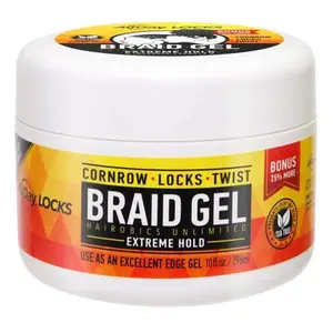 All Day Locks Braid Gel Extreme Hold 10 oz - Flak-Free and Long-Lasting Haircare