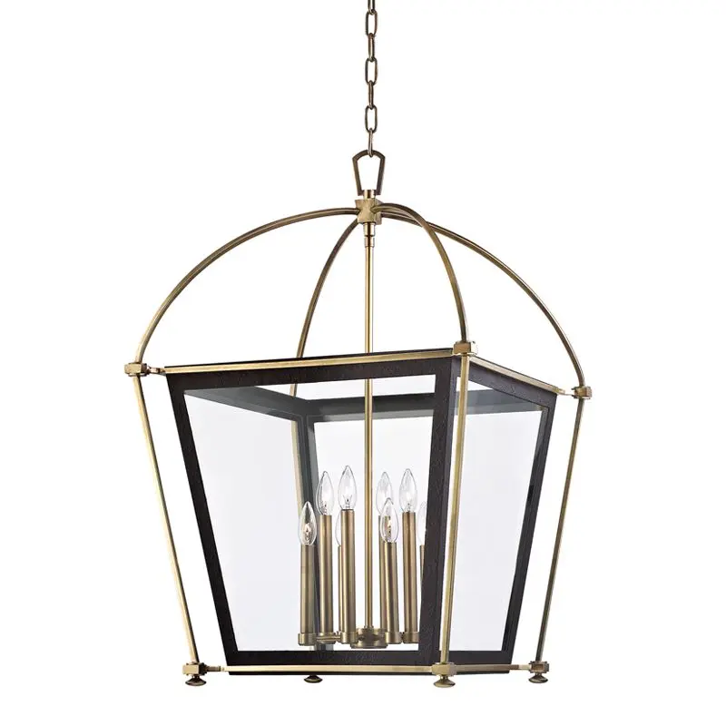 Large Hollis Lantern - Classic Design with Curved Metalwork in Brass & Nickel
