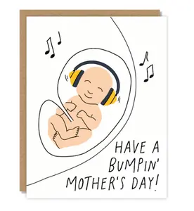 Bumpin Mothers Day Card, Funny Pregnancy Card, First Mothers Day, Mom To Be