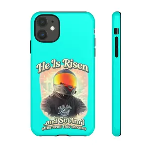 He Is Risen Blue Breezy phone case.