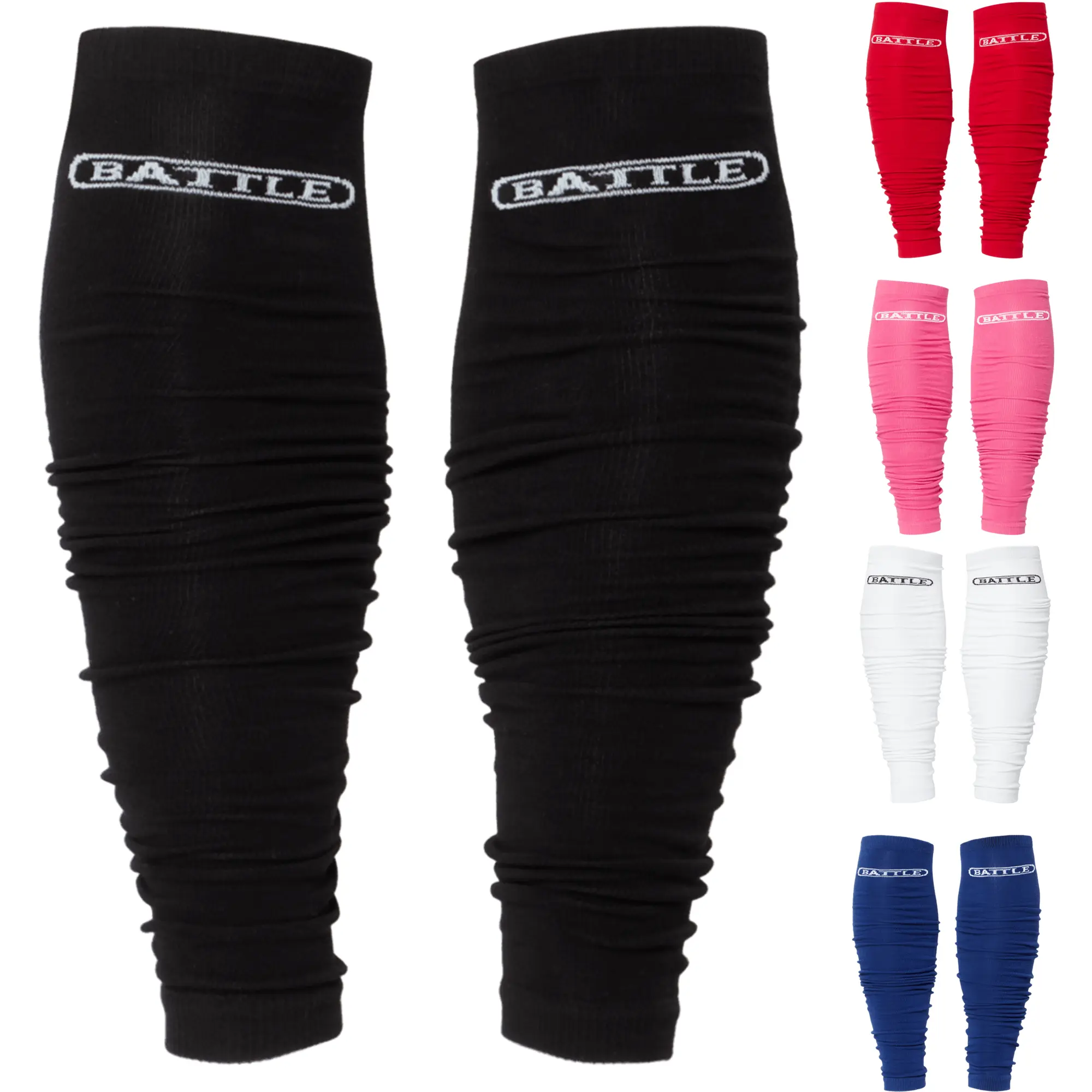 Battle Sports Adult Lightweight Long Football Leg Sleeves, Leg Protector, Lightweight Compression Sleeve