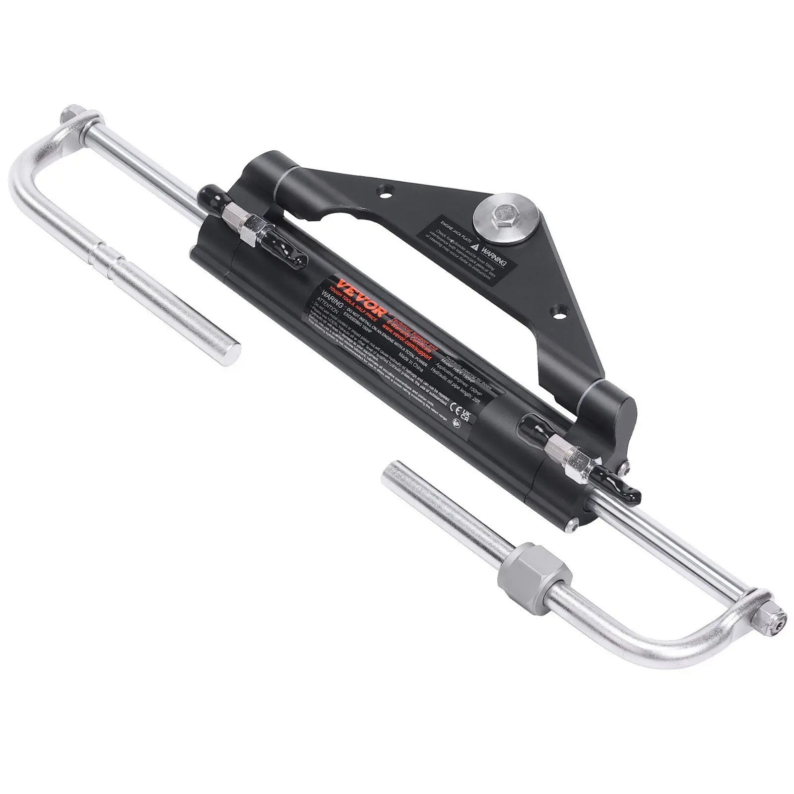 VEVOR Hydraulic Outboard Steering Kit, 150HP, Marine Boat Hydraulic Steering System, with Helm Pump Two-Way Lock Cylinder and 26 Feet Hydraulic Steering Hose, for Single Station Single-Engine Boats