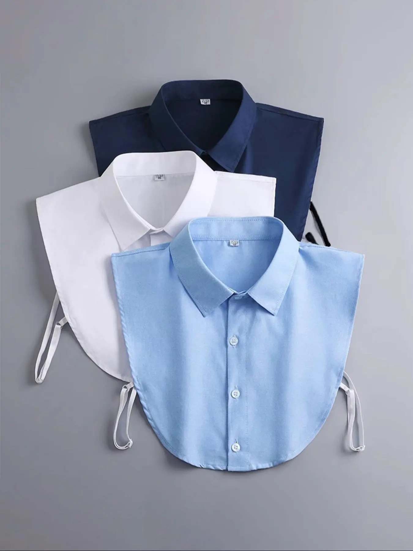 Women's Casual Plain Short Fake Collar Back Tie, Versatile Business Neckline Accessory, Perfect for Formal Occasions, Stylish Shirt Sweater Set