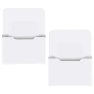 2 Pack Magnetic File Holder - Paper Holder, Pocket Organizer,Hanging Wall File Organizer Office Supplies Storage, Magazine Mail Organizer Case for Notebooks,Planners,Letter