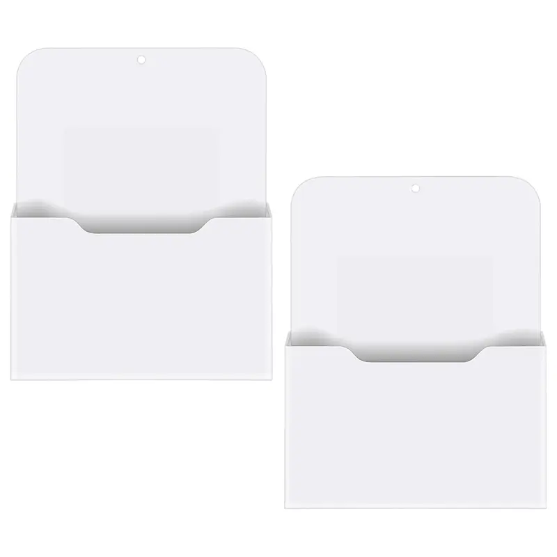 2 Pack Magnetic File Holder - Paper Holder, Pocket Organizer,Hanging Wall File Organizer Office Supplies Storage, Magazine Mail Organizer Case for Notebooks,Planners,Letter