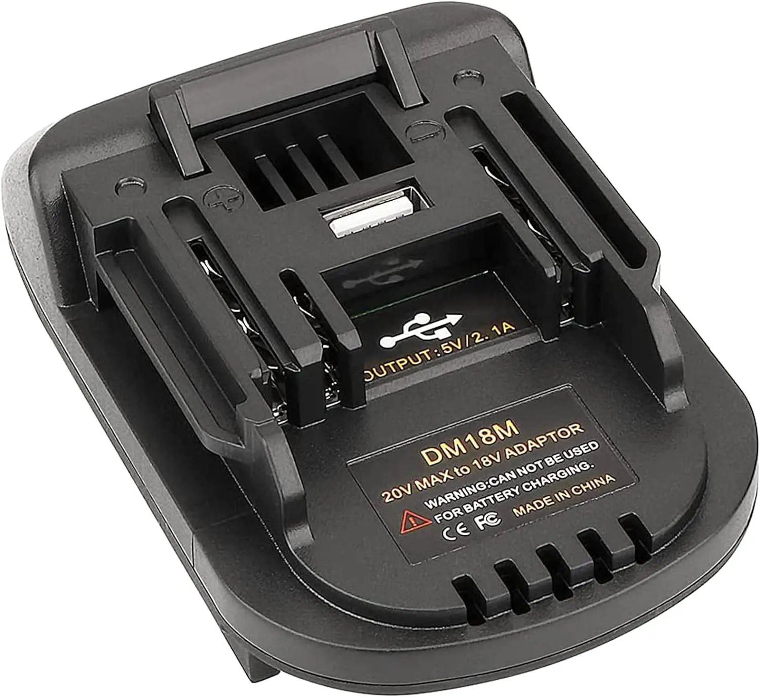 two toolssetbox dewalt  Battery Adapter DM18M for Makita 18V Tools, for Dewalt 20V & for Milwaukee M18 18V Battery to Makita 18V Battery Tools, with USB Charging Port
