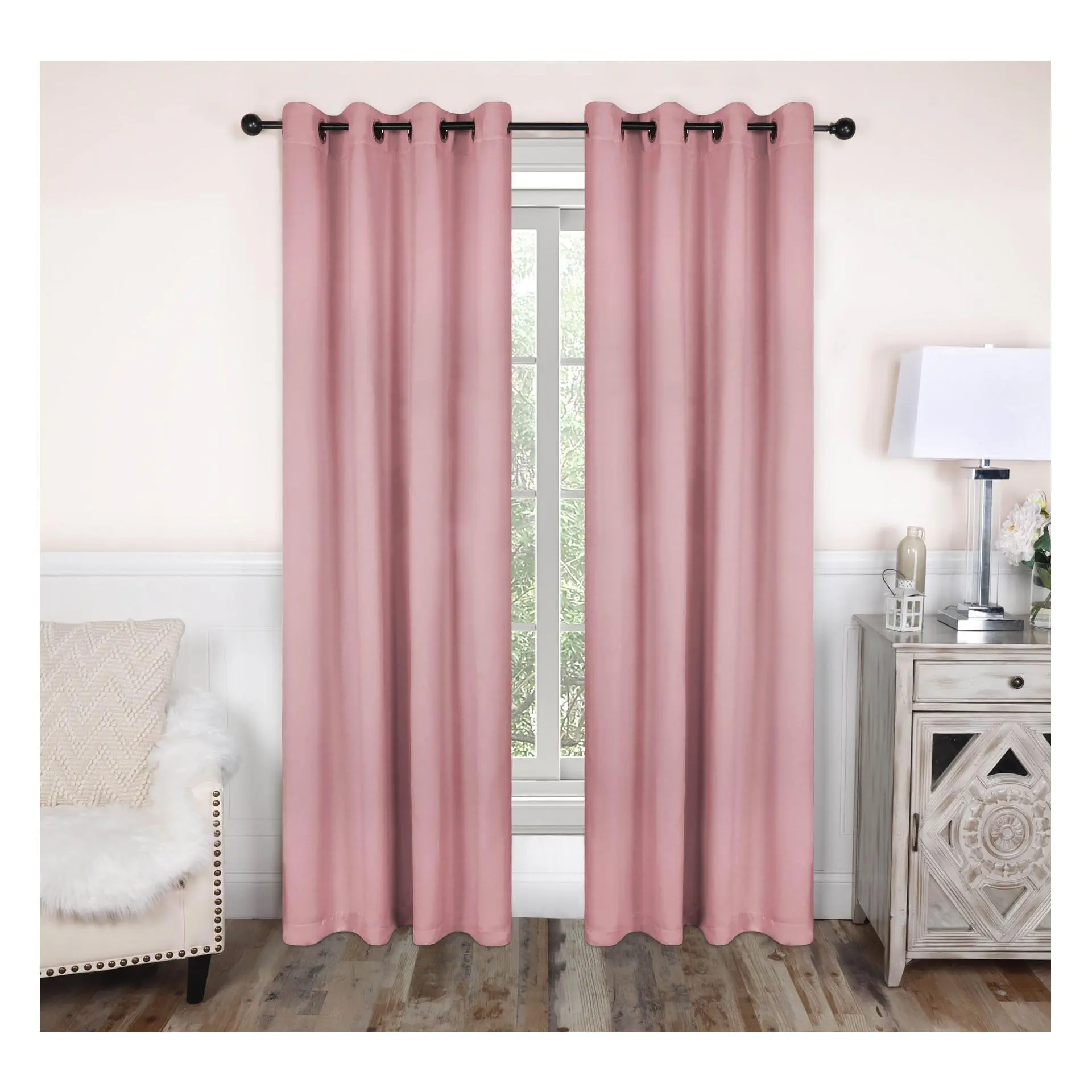 Superior Solid Insulated Blackout Grommet Curtan, 52"x84"