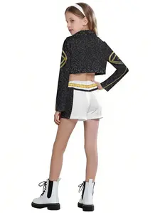Girls' Jazz Dance Costume Set, Sequins, Stage Performance, Kids Street Dance Wear, Hot Selling Item