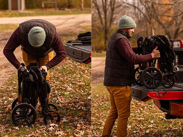 HARPPA Foldable 4 Seater Stroller Wagon, Mosquito Net & Canopy UPF50+, Stroller for Baby Toddler with Storage Bag, All-Terrain Wheels, Adjustable Handle & Cup Holder, Snack Tray