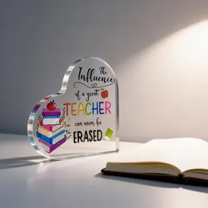 Teacher Appreciation Gift Acrylic Plaque Inspirational Keepsake for Teacher Desk Decor Classroom Thank You Gift Summervibes