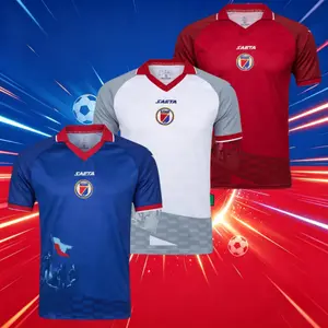 2026 Haiti Home Away Blue White Red Short Sleeve Soccer Jersey