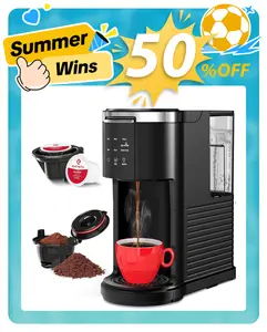 Single Serve Coffee Maker K Cup 2 in 1 Coffee Machine with Ground Coffee & Pods Coffee, 6 to 14 Oz Brew Sizes,Mini One Cup Drip Coffee Maker with Auto Cleaning & Shut Off, Black Brand: Havato summerwins