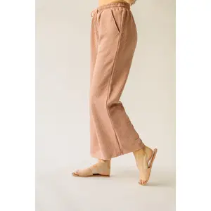 The Flockhart Textured Pant in Dusty Pink