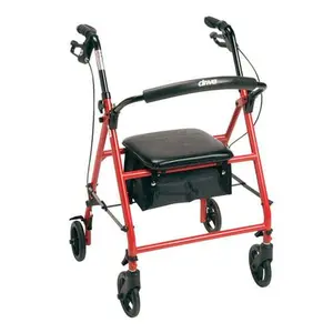 Rollator Steel Red w/6" Whls Knocked-Down