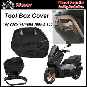 For Yamaha NMAX155 2025 ABS Tool Box Storage Cover Lid - Durable Black Plastic Side Pocket Charger Protector, Direct Replacement Easy Install for NMAX V3 2025, Motorcycle Accessory, Sleek Motorcycle Accessory, Highperformance Material