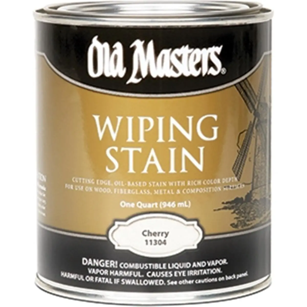 Old Masters 11304 Cherry Wiping 240 Voc Stain - 1 Quart, Multipurpose, Oil-Based