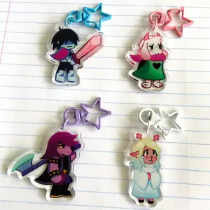 DELTARUNE Acrylic Keychains - Kris, Ralsei, Susie, Noelle - Cute Chibi Deltarune Keychain! Cute, Durable, And Perfect For Bags, Keys, Or Gifts