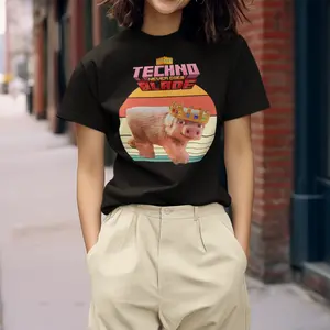 Technoblade never dies Shirt, Minecraft Shirt, Funny Shirt, Pig Tee, Minecraft Movie Tee, Sweater, Hoodie