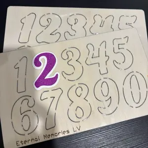 2.25” Coquette Numbers - Wooden Die Cut
