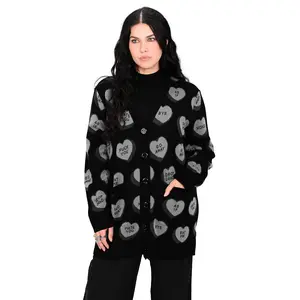 Drop Dead Conversation Hearts Cardigan