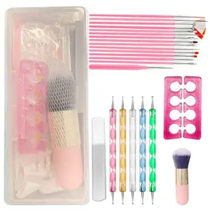 Cute and Practical 31-Piece Nail Art Kit, Includes Brushes, Pens, Fillers, Extenders, Decorations, Ideal for All Occasions, Beginner-Friendly