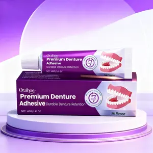 Natural Fit Comfortable Denture Adhesive, Enhances Smile Aesthetics, Secure Hold for False Teeth, Oral Care Essentials
