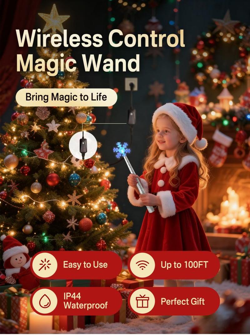 Tessan Christmas Gift Magic Light Wand with Music Wireless Remote Control Outlet for Christmas Tree String Lights & Home Decorations Lights Remote Magic Switch Kit with Music Surprise for Christmas Ornaments Tessan Christmas Gift Magic Light Wand with Music Wireless Remote Control Outlet for Christmas Tree String Lights & Home Decorations Lights Remote Magic Switch Kit with Music Surprise for Christmas Ornaments